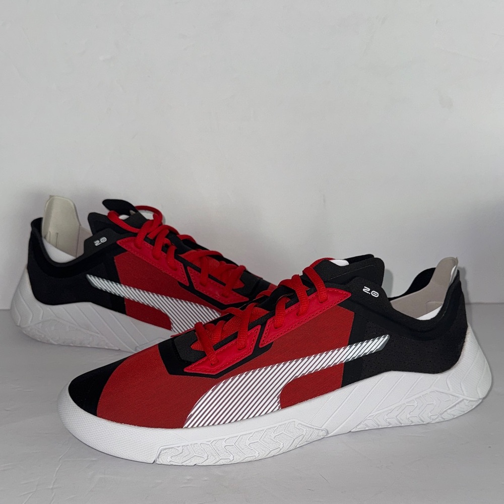 Puma Red, Black & White Ferrari Race Athletic Sneakers Size 10.5 New